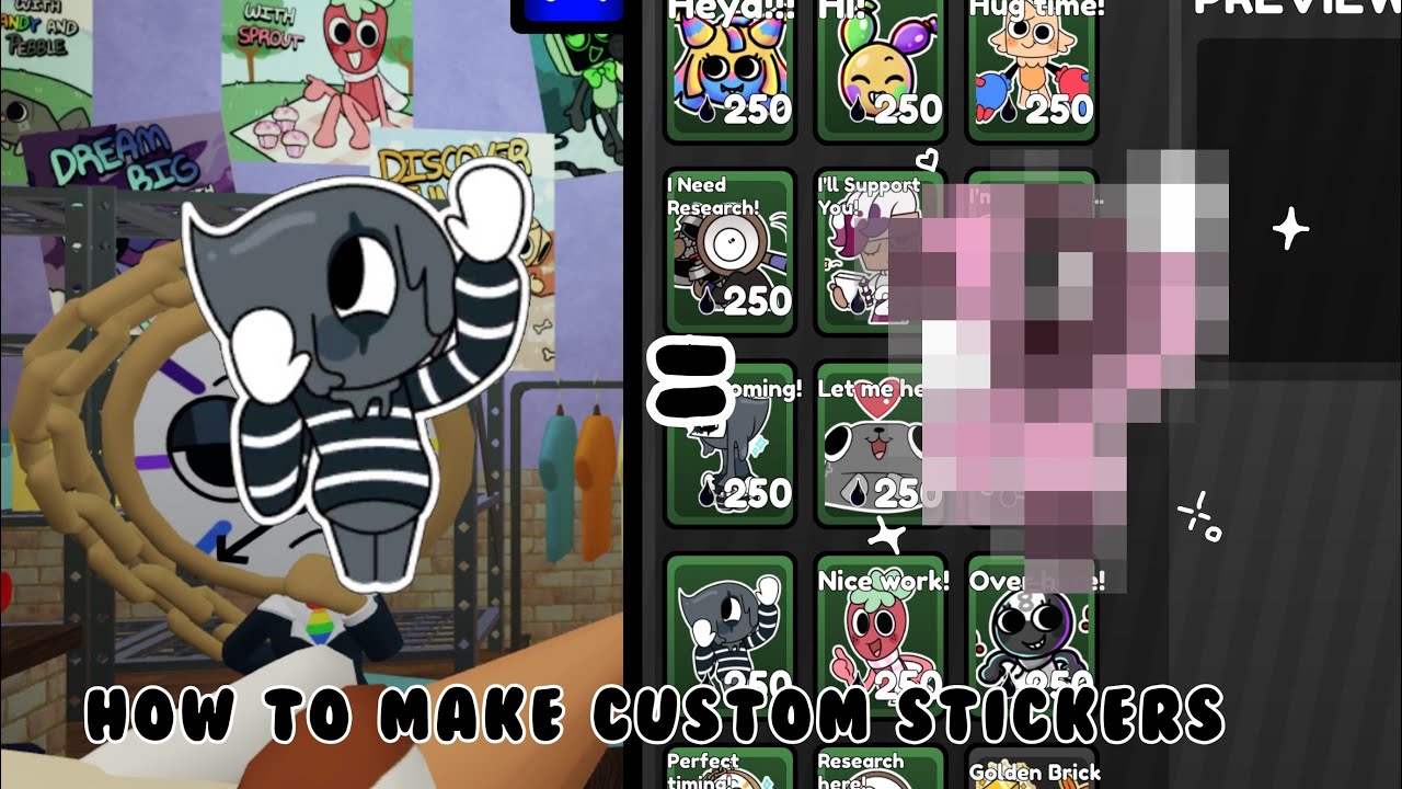 How to make custom stickers !!REALLY LOW QUALITY!!