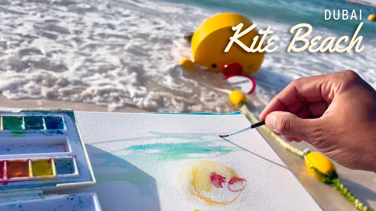 POV Sketch #024 - Kite Beach, Dubai | Painting Inside the Ocean