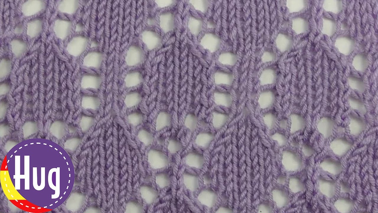 Tejido a dos agujas - Patrón de tejido ajour mar de tulipanes - Veronika Hug