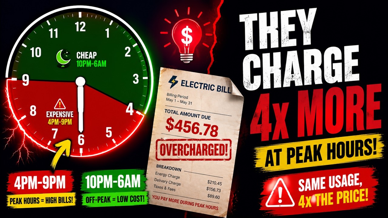 Why Is My Electricity Bill So High? Time of Use Rates & Peak Hours Explained (Save $1,500/Year)