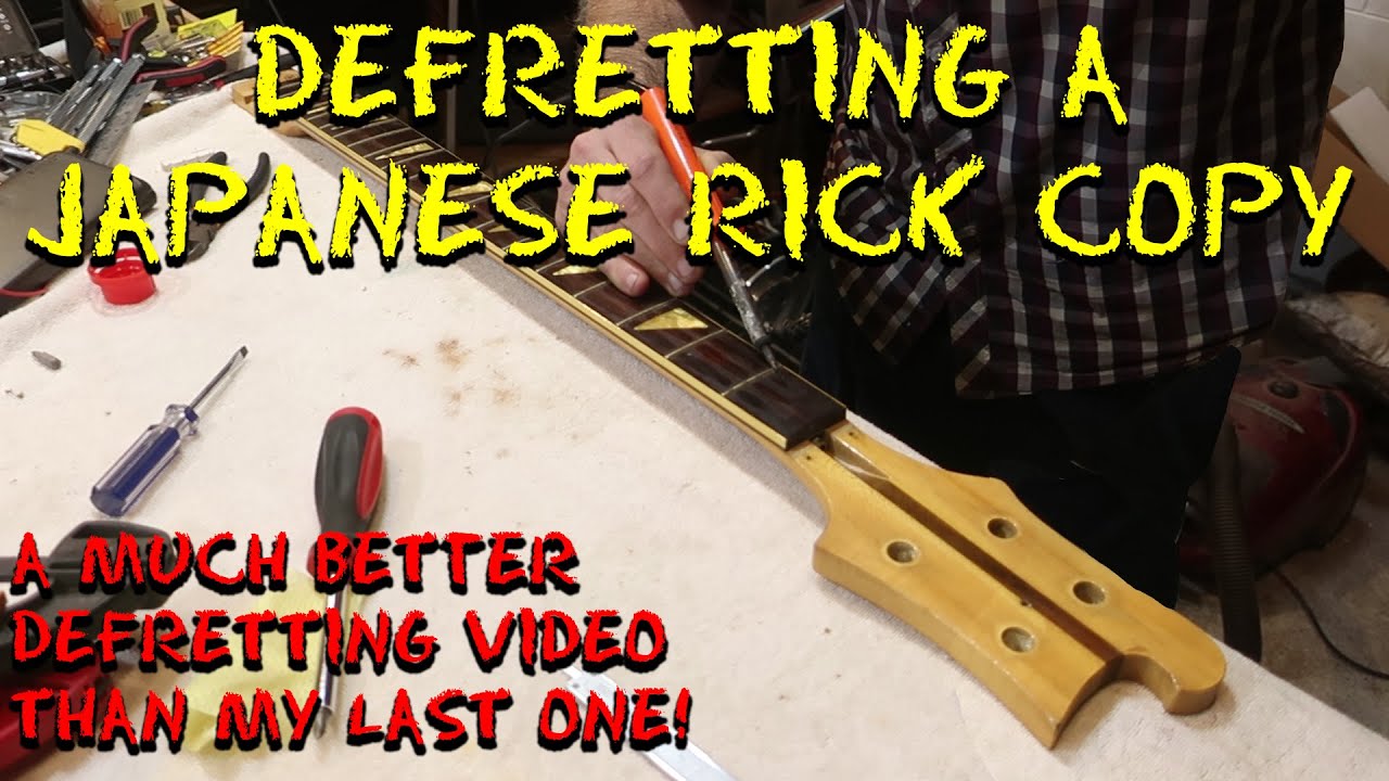 Restoring A Vintage Japanese Rickenbacker Clone - Episode 2 - The Defrettening
