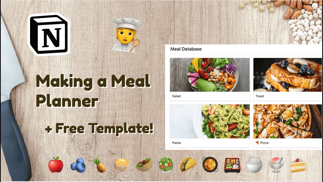meal planning with notion - easy, medium, advanced + free templates!