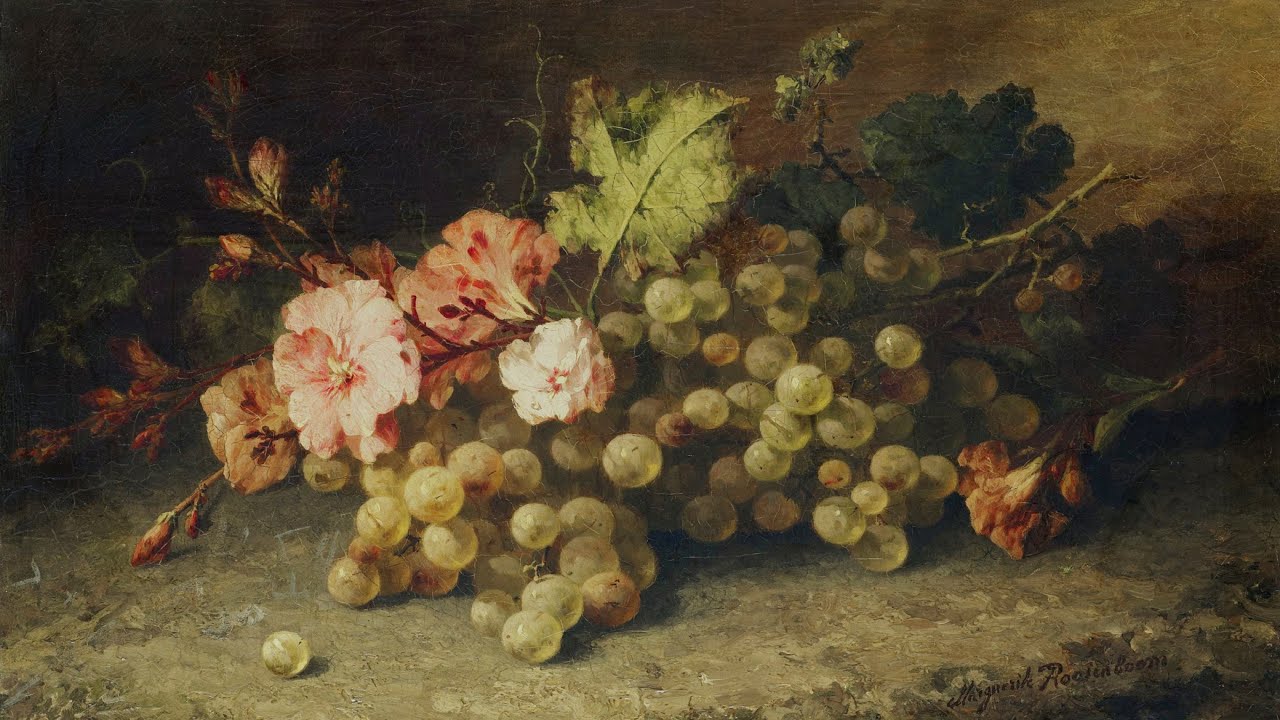 2 hours Fruit and Flower Still Life Screensaver | 4K Art for TV | Vintage Elegant TV Art Wallpaper