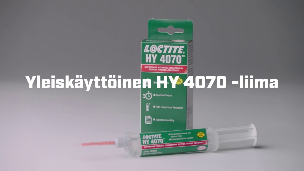 LOCTITE HY 4070 vs. 5 minuutin epoksit (FI)
