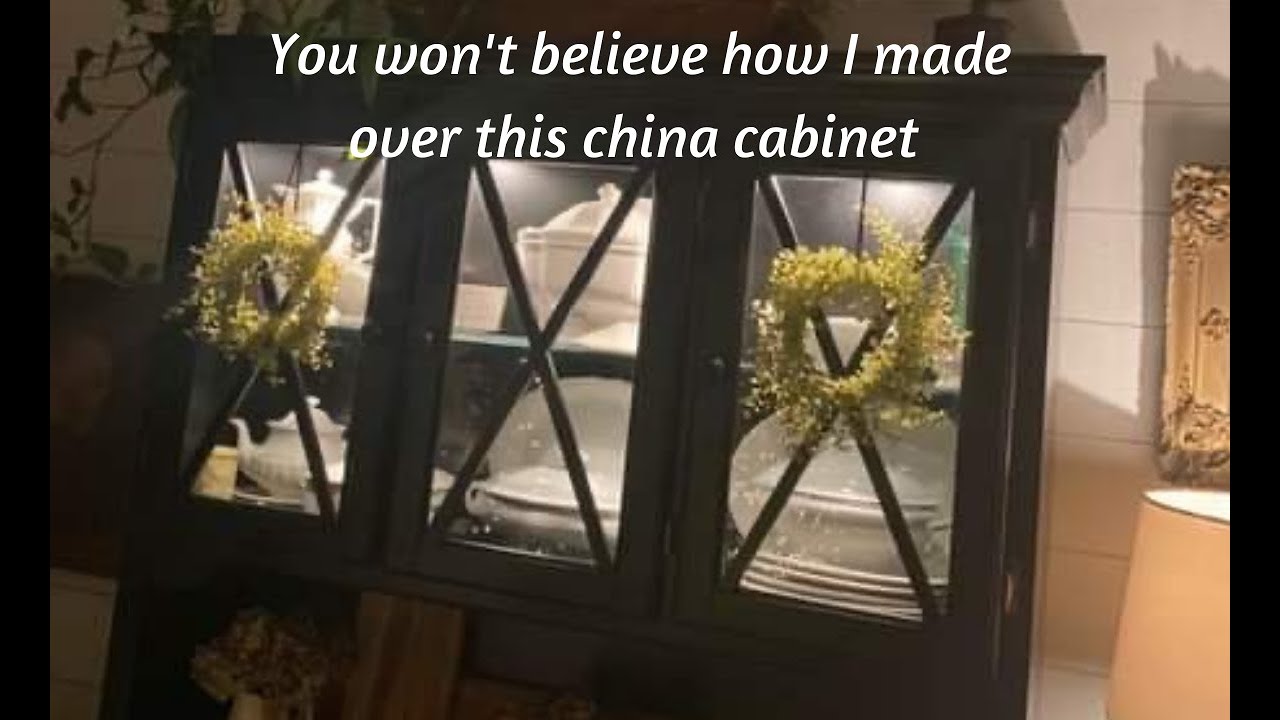 Black china cabinet makeover :)