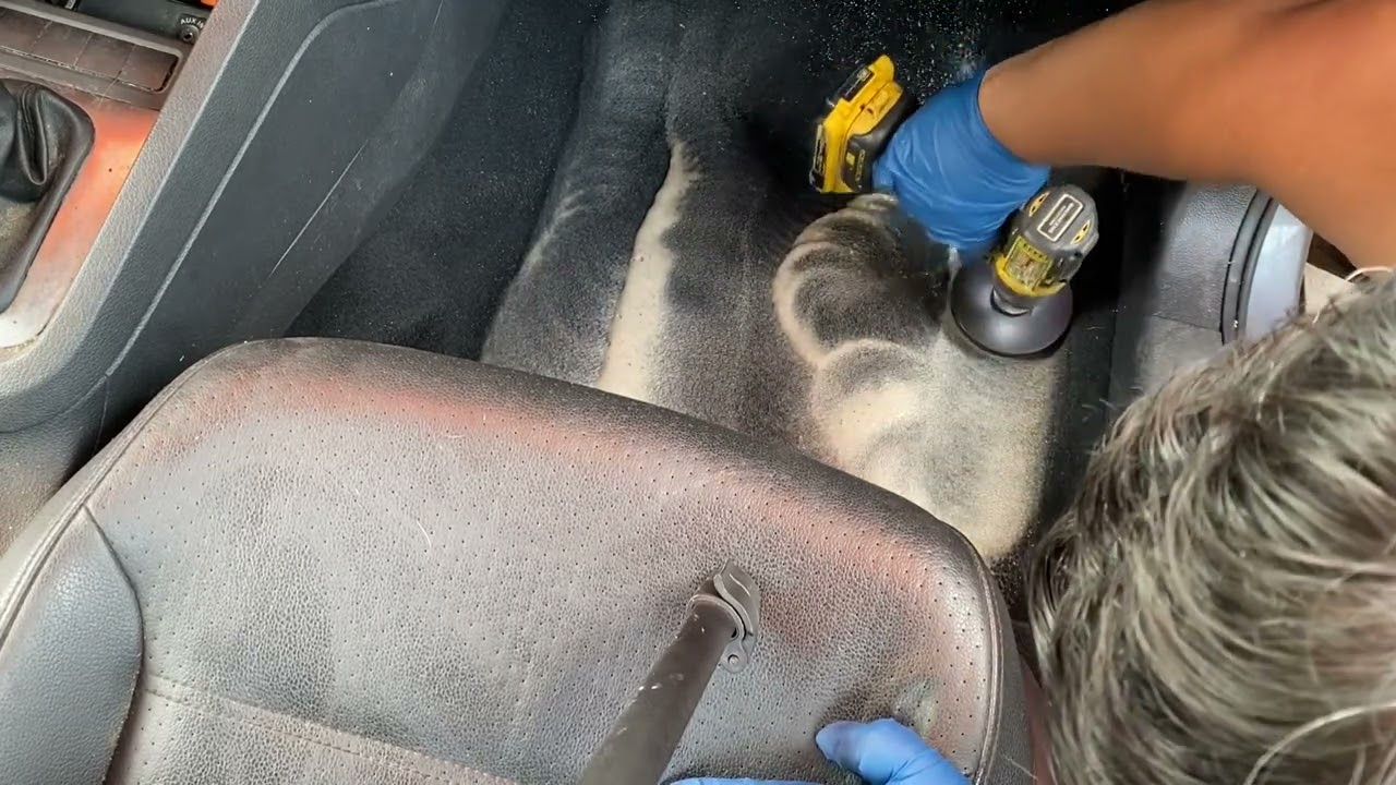 Detailing dirty car  interior