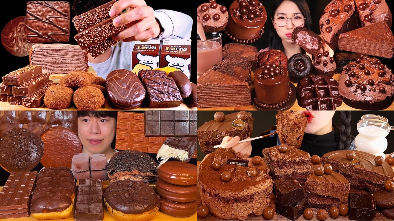 🍫 ASMR DESSERT MUKBANG 🤤 Chocolate Cake, Ice Cream, Donuts, Cookies & Sweet Treats Compilation 🍦✨