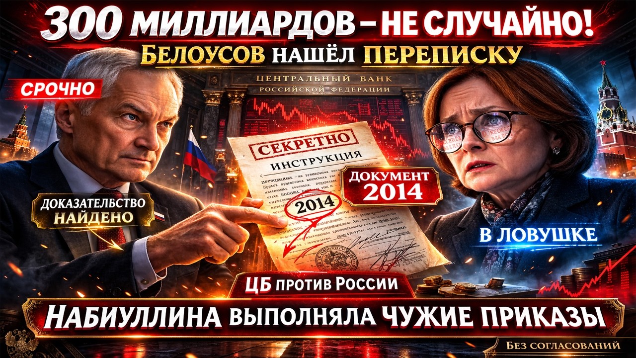 НАБИУЛЛИНА ПОЛУЧИЛА ПРИКАЗ ЗАПАДА! БЕЛОУСОВ НАШЁЛ ПЕРЕПИСКУ — ЦБ РАБОТАЛ ПРОТИВ СВОЕЙ СТРАНЫ