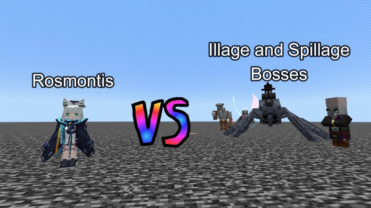 Rosmontis vs Illage and Spillage Bosses | Minecraft  Mob Battle