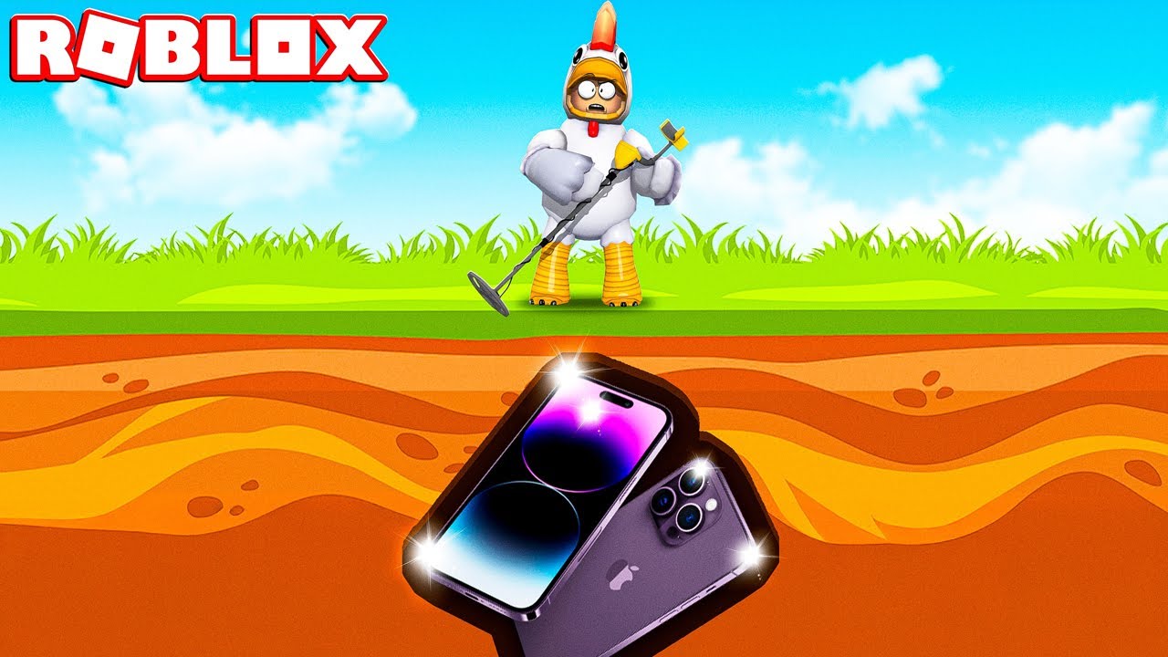 HO TROVATO UN IPHONE SOTTO TERRA SU ROBLOX!!