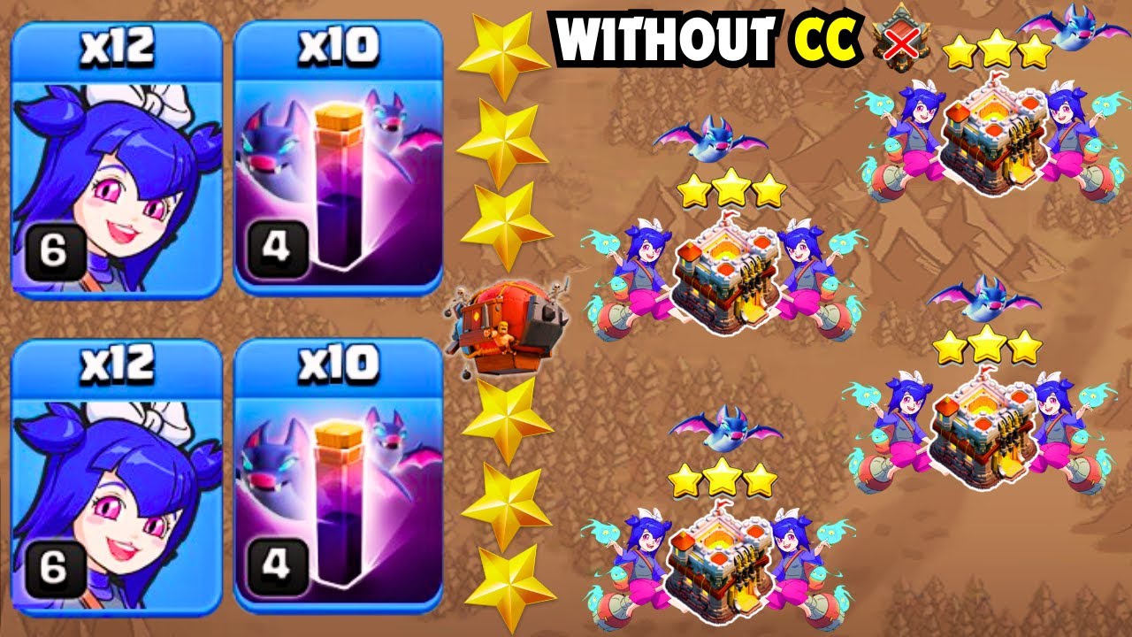 TH11 NEW ATTACK STRATEGY! 12 BROOM WITCH + 10 BAT SPELLS | BEST TH11 ATTACK STRATEGY IN COC