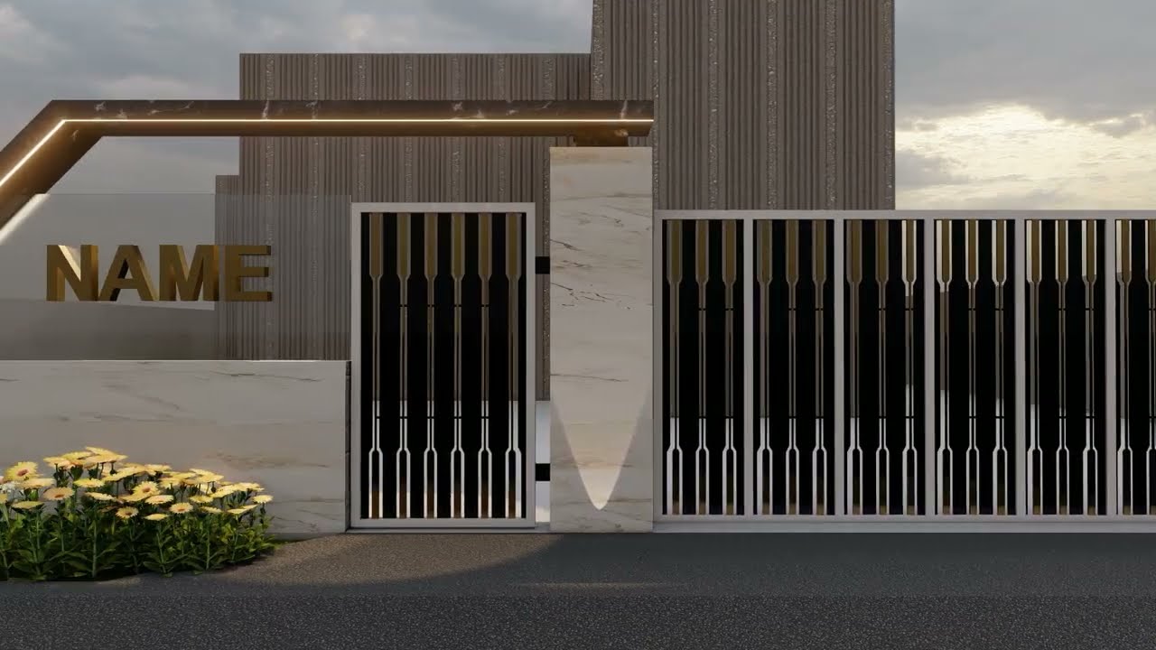 Beautiful Main Gate and Boundary wall design for your house