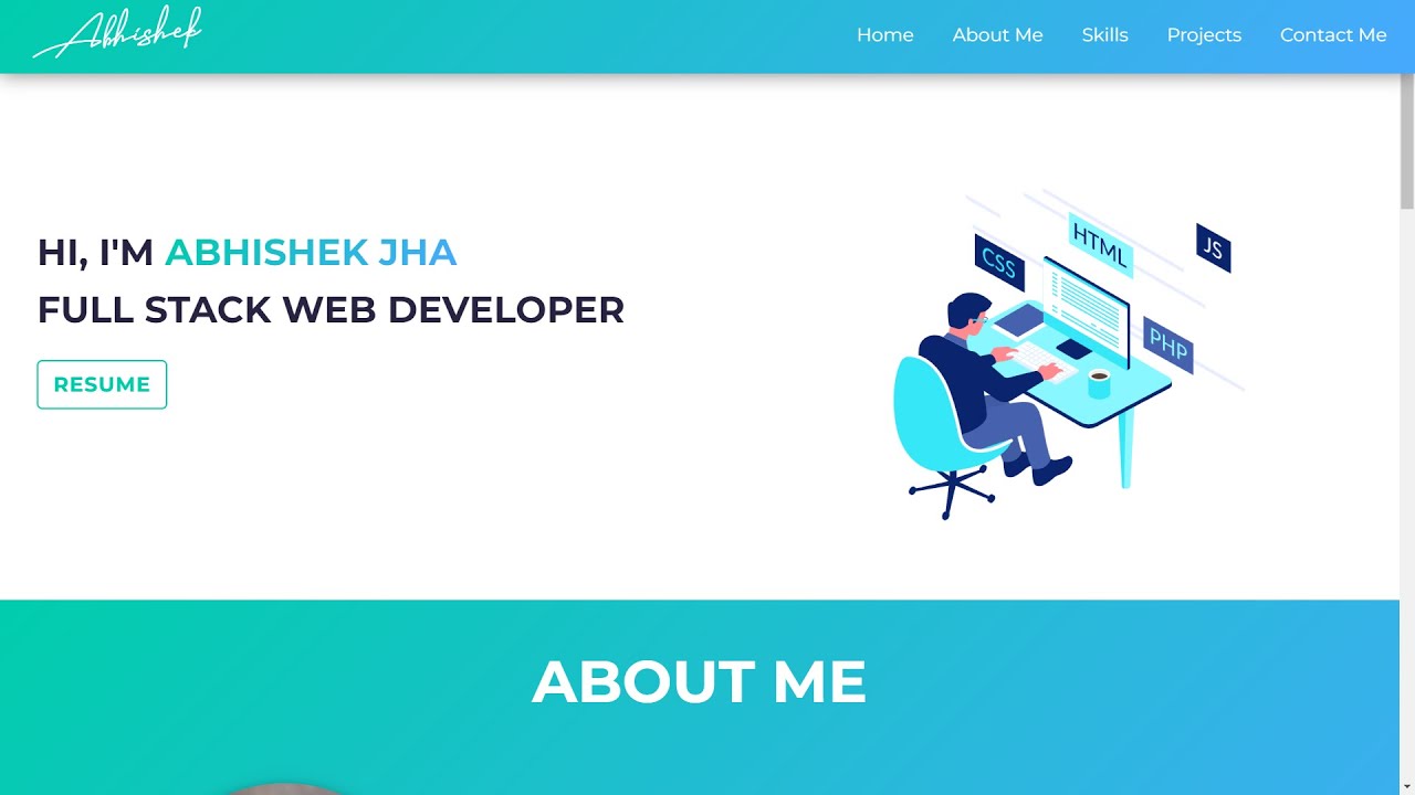 Create Response Personal Portfolio in react js  with free souce code| React portfolio source code