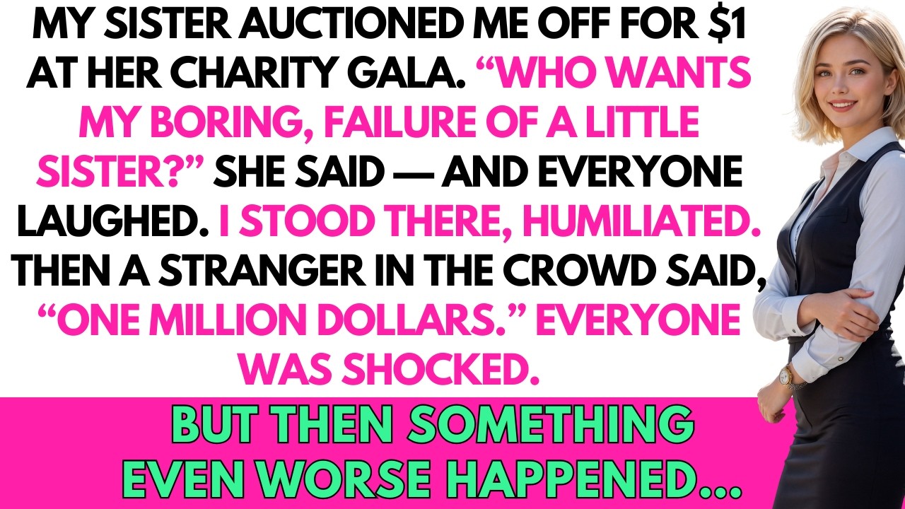 At The Charity Gala, My Sister Auctioned Me Off For $1 — But Then A Stranger Stood Up And…