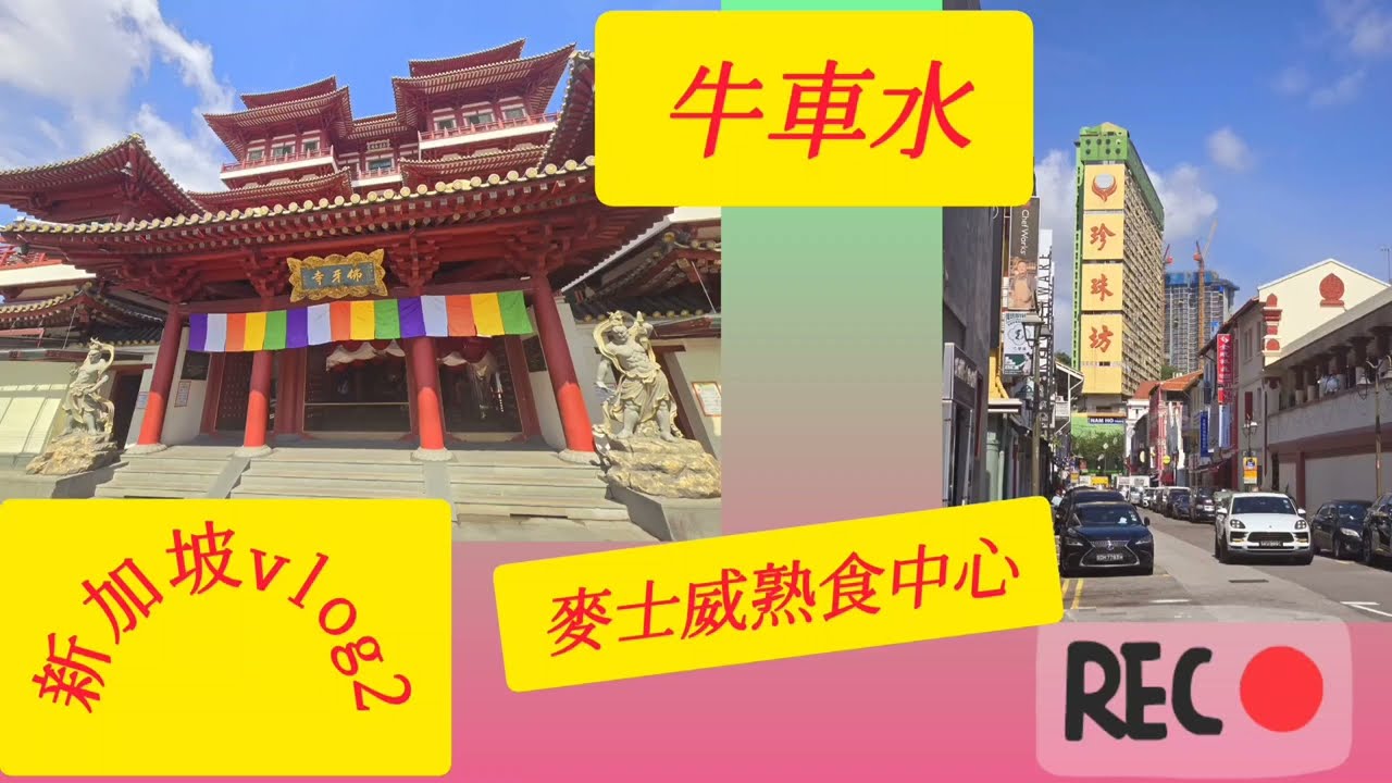 🔥新加坡signapore三天二夜vlog🔥坐地鐵玩牛車水區攻略&麥士威熟食中心 Maxwell Food Center😋牛車水大廈吃肥之旅👍🏻最後露天美食廣場老巴剎🍴越晚越熱鬧的美味天堂~👊🏻