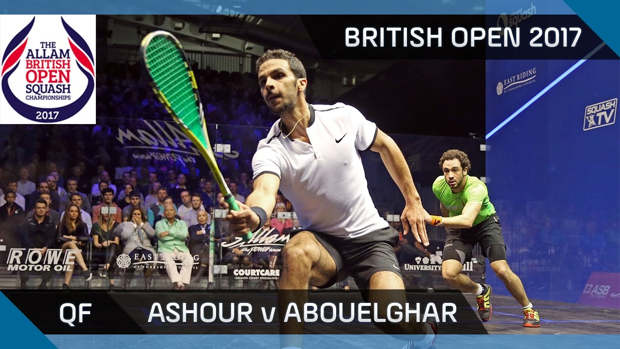 Squash: Ashour v Abouelghar - British Open 2017 QF Highlights