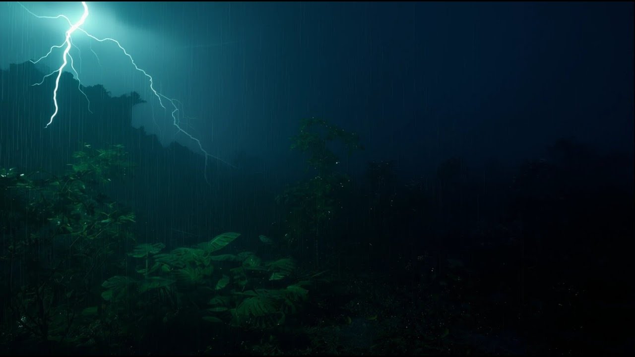 Rain & Thunder Sounds in a Forest 🌲 | Relax and Sleep Peacefully