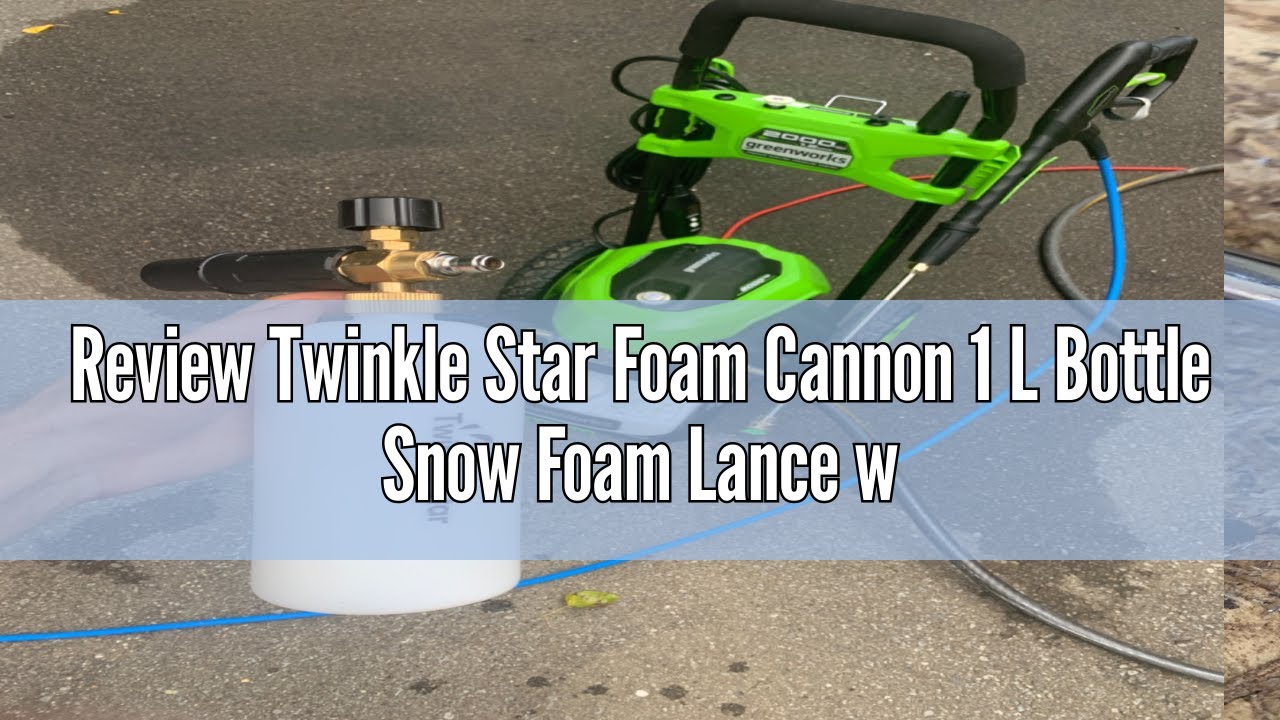Review Twinkle Star Foam Cannon 1 L Bottle Snow Foam Lance with 1/4" Quick Connector, 5 Nozzle Tips
