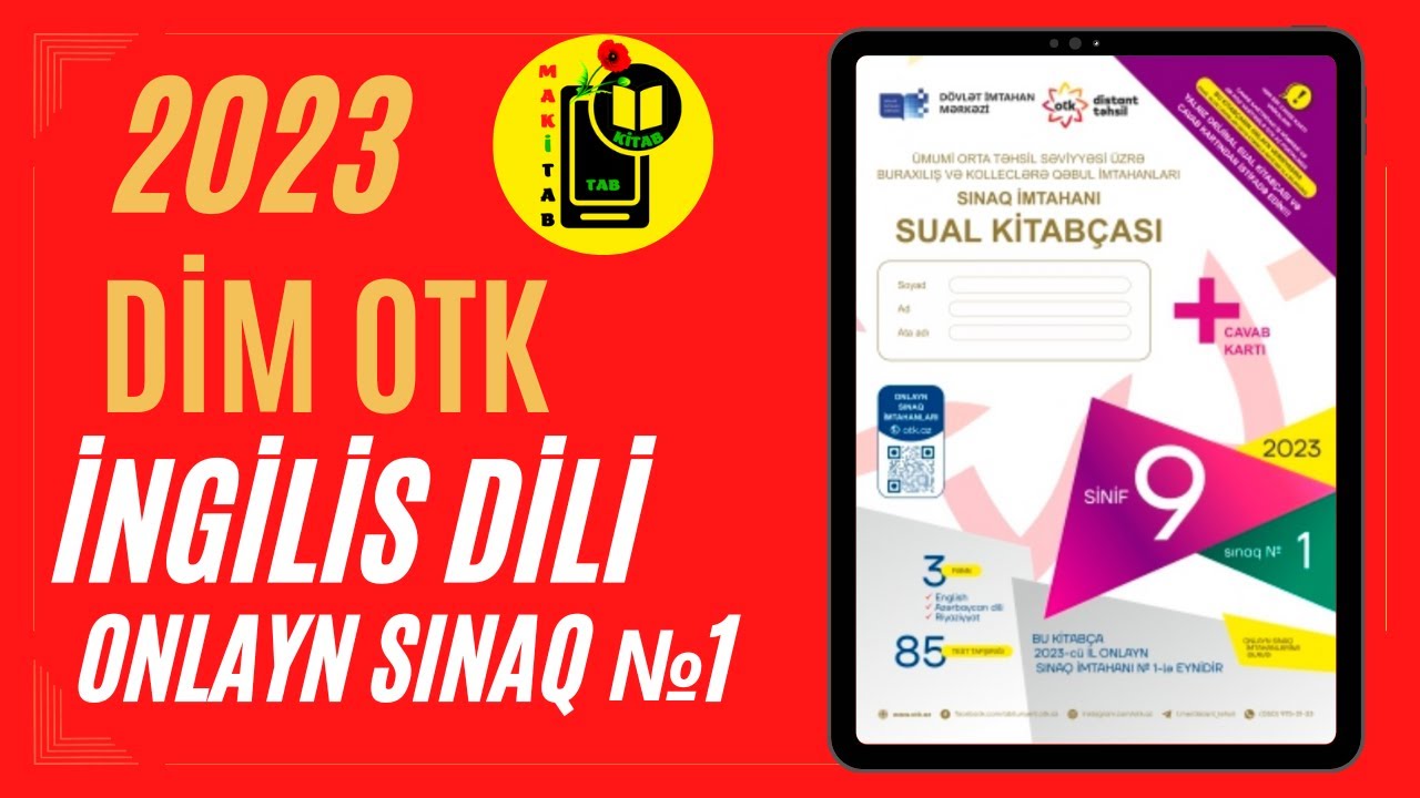 2023 DİM OTK 9-cu sinif İngilis dili Sınaq 1 bütün sualların izahı