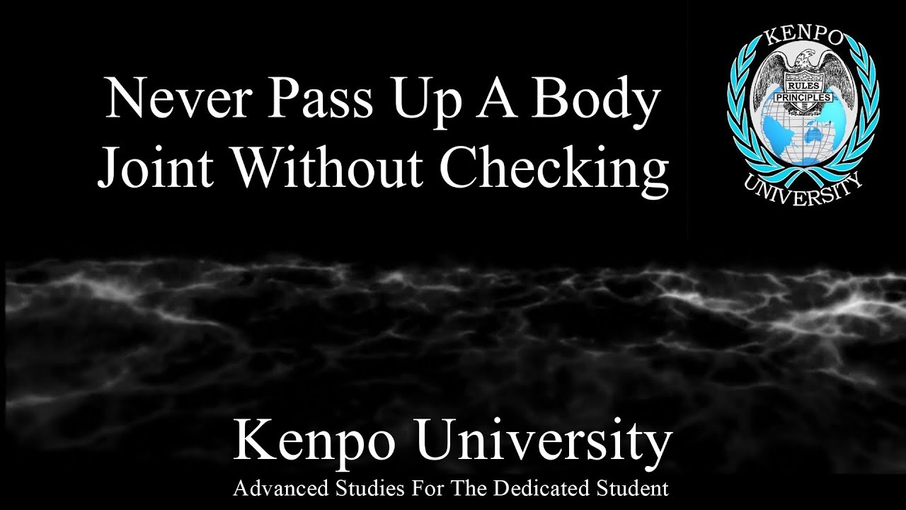 Never pass up a body joint - Kenpo Karate Rules
