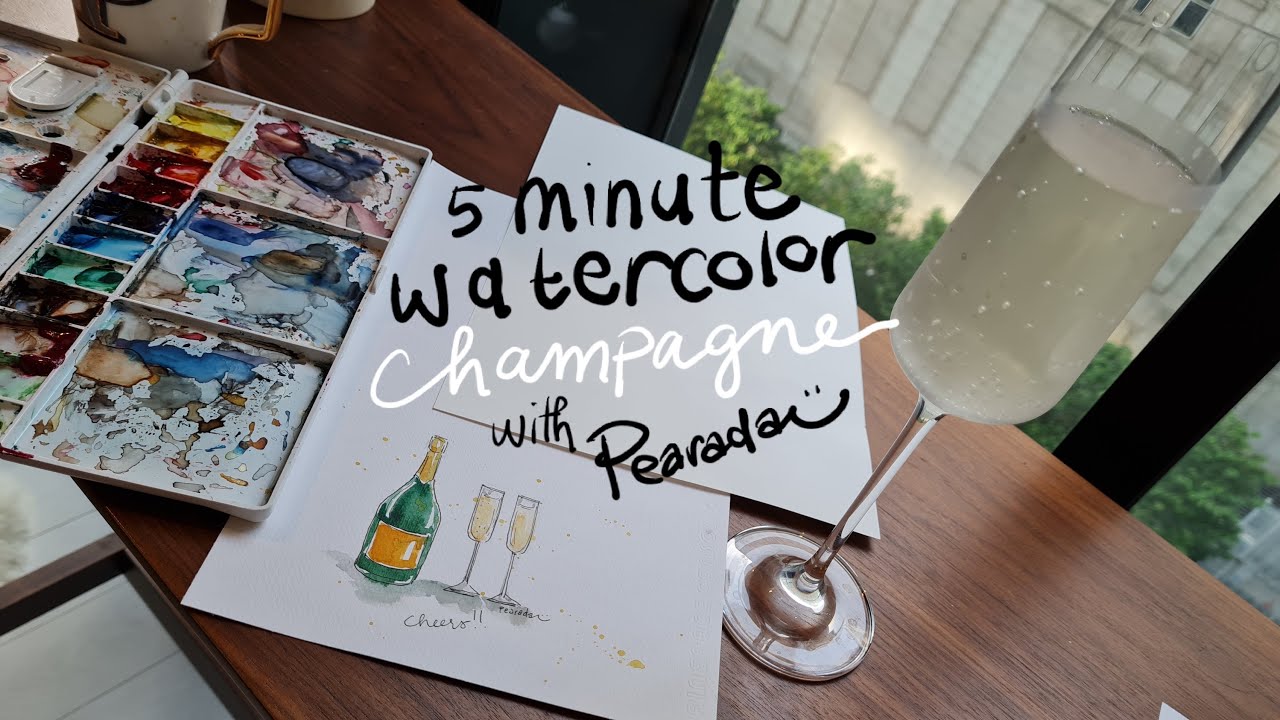 Champagne | 5 min watercolor