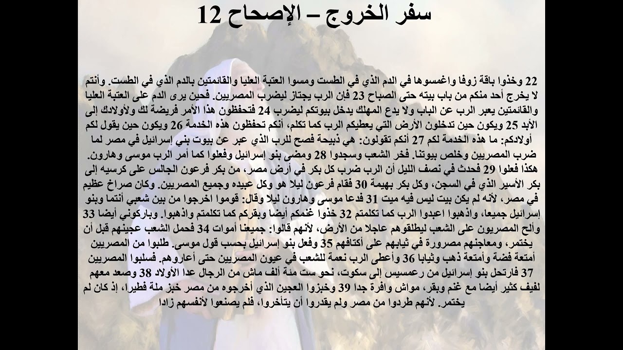 12- تبسيط سفر الخروج - الإصحاح 12 - رحلة التغيير 12 - التناول - ابونا لوقا ماهر