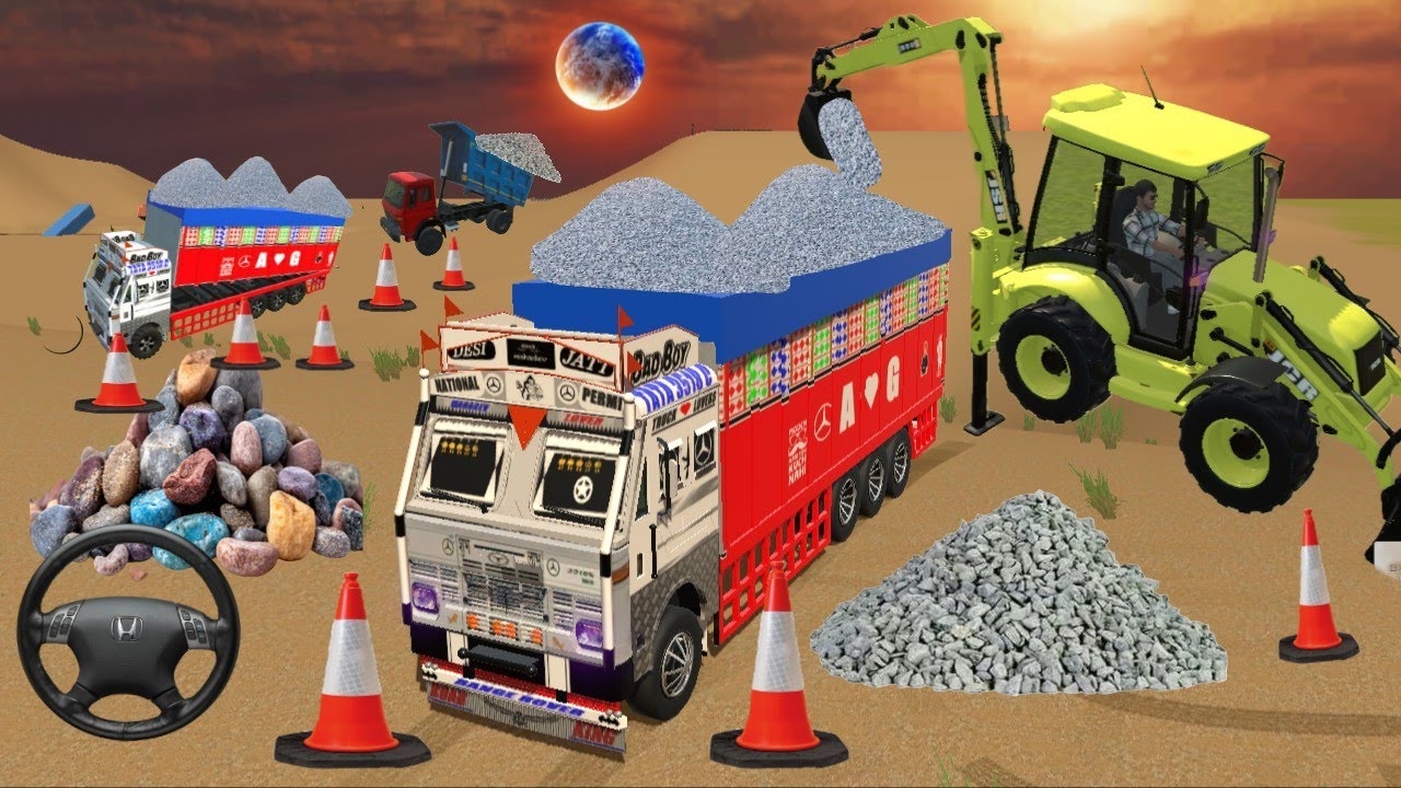 🔴 Drive JCB and Uploading Bori 🚛 From Dumpar Truck in Game #truck #dumper #games #3dgaming #jcb 