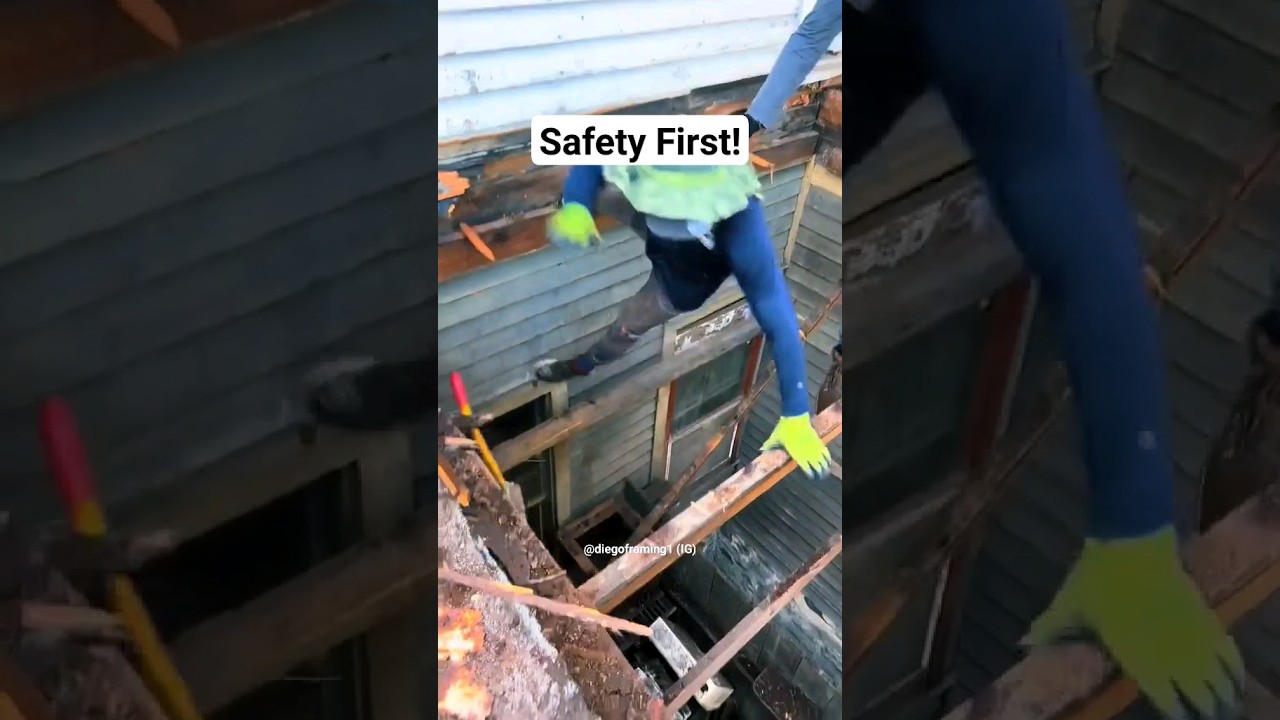 Let's be careful out there! 😬 #roof #roofer #roofing #roofershelper #safety #safetyfirst
