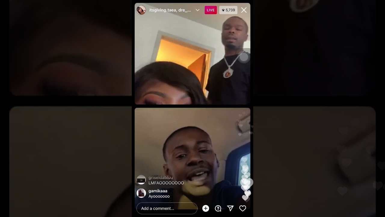 Dre hughes & bm taea arguing on live (so funny)