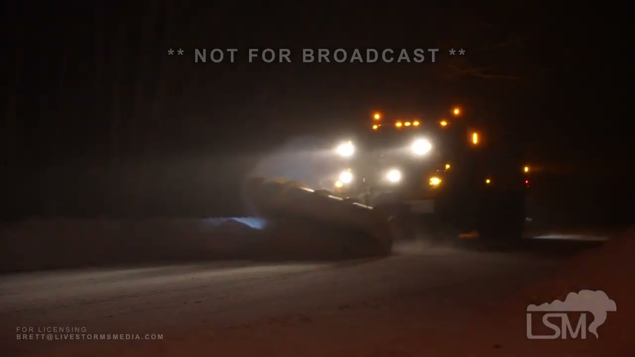 12-05-2024 Erie, PA - Blizzard Warning - Conditions Decline Prior to Sunrise, I-90 Jackknifed Semi