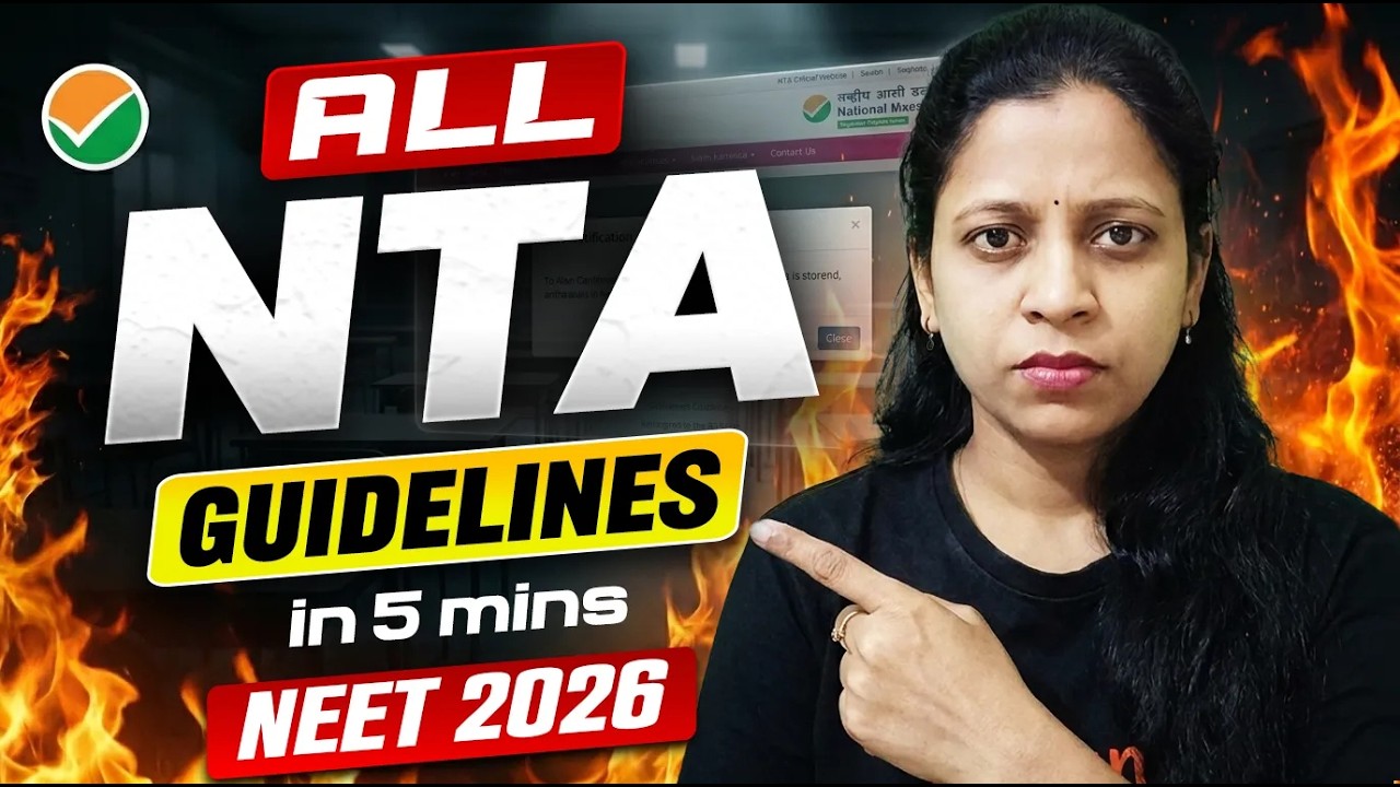 NEET 2026 NTA Guidelines In 5 Minutes | Sunaina Madam