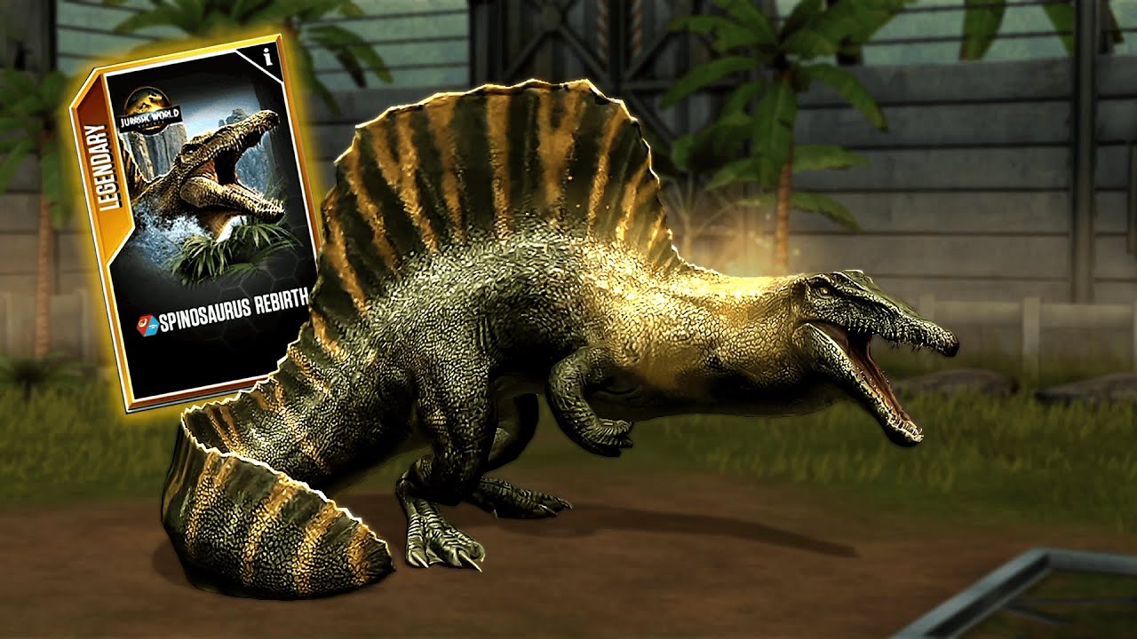 NEW REBIRTH SPINOSAURUS UNLOCKED !!! || JURASSIC WORLD THE GAME