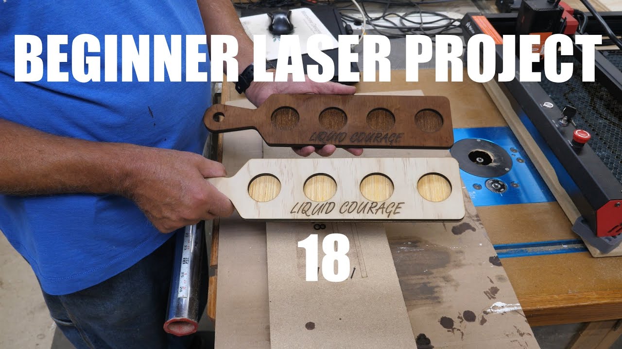 Beginner Laser Project 18 Shot Glass Flight