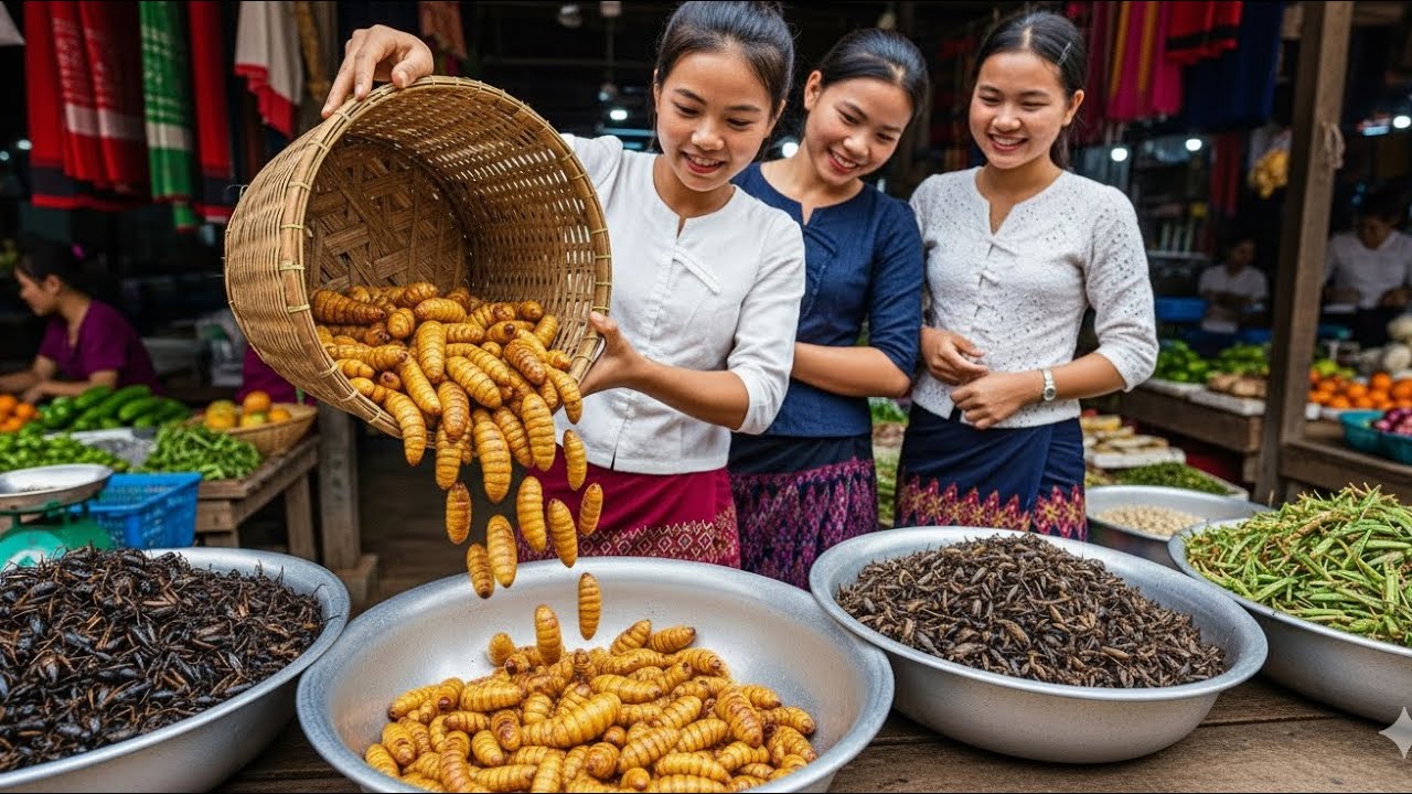 NGỠ NGÀNG TRƯỚC ĐẶC SẢN BIÊN GIỚI | ĐUÔNG, CHUỘT, VỚI RẤT NHIỀU ĐẶC SẢN CÔN TRÙNG BÀY BÁN LA LIỆT
