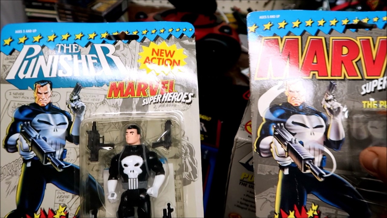 the punisher van  and other 90's toy biz  action figures