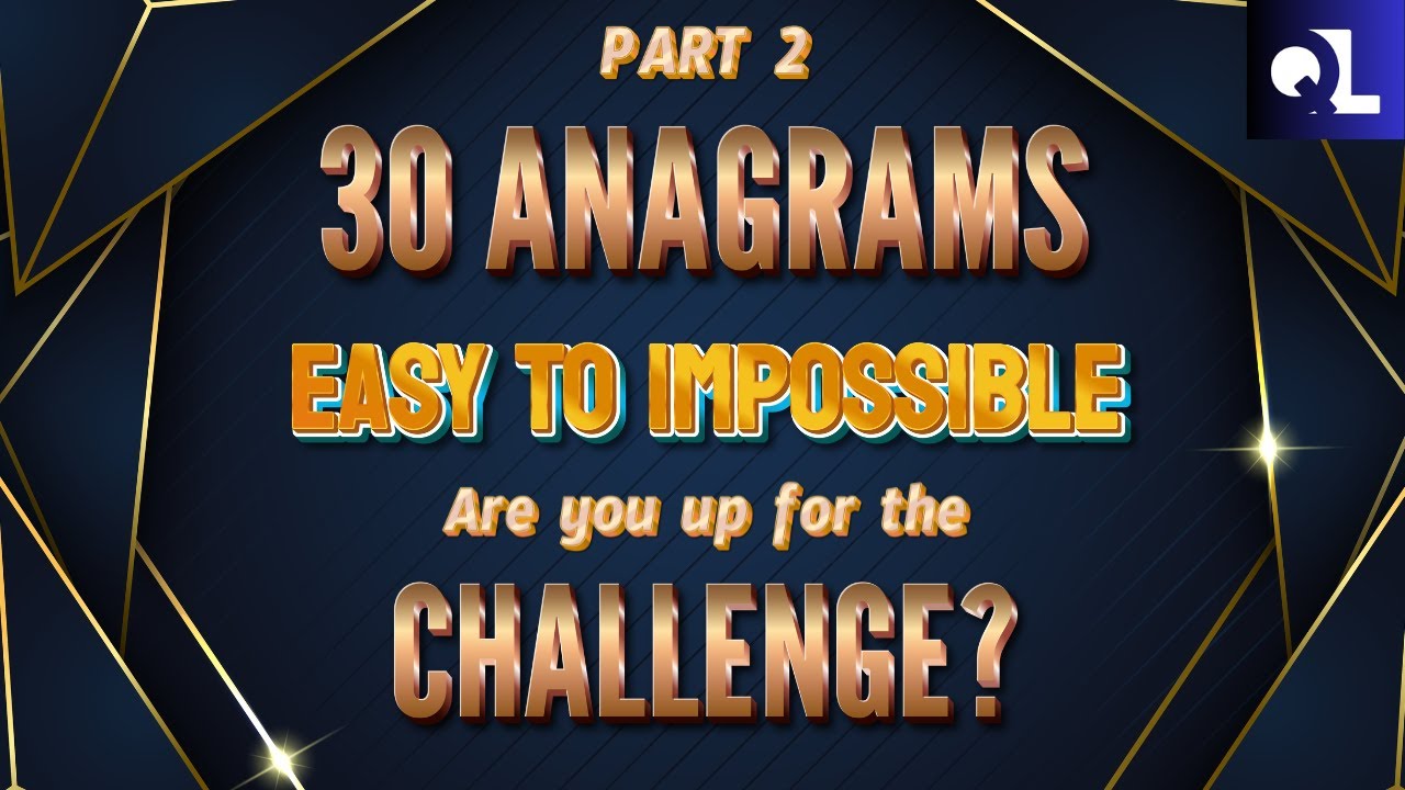New Anagrams Quiz Game | Great Family Fun | Easy-Impossible 😜
