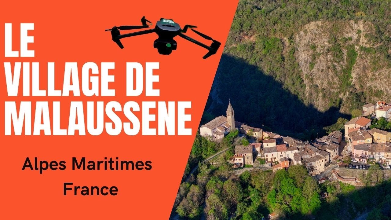 Promenade a&eacute;rienne au dessus du village de Malauss&egrave;ne #alpesmaritimes #villagedefrance