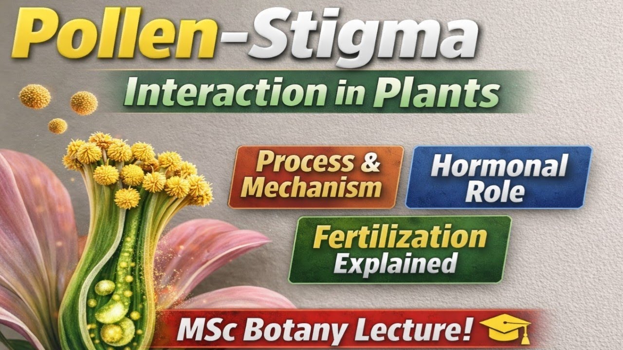 Pollen&ndash;Stigma Interaction | Process, Significance & Hormonal Role | MSc Botany Detailed Lecture