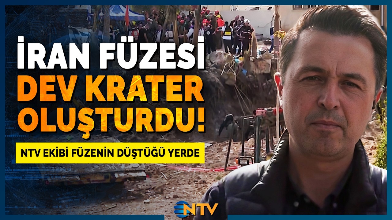 İran Balistik F&uuml;zeyle Vurdu! İsrail'de Dev Krater A&ccedil;ıldı | NTV