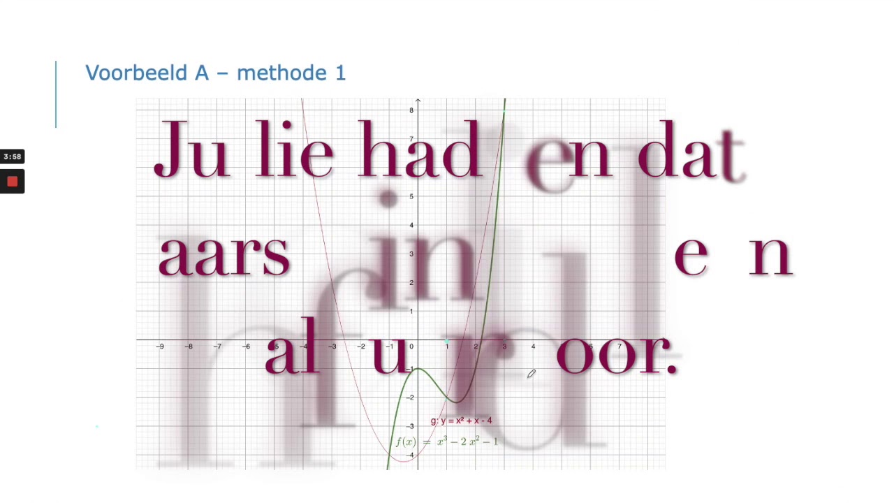Hogeregraadsvergelijkingen grafisch oplossen