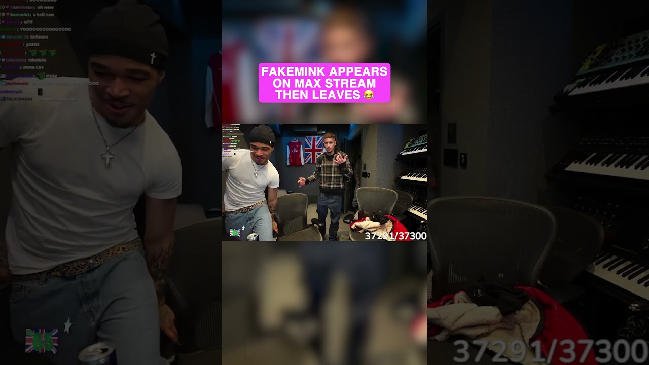 Fakemink appears on PlaqueboyMax stream and immediately leaves 😂 