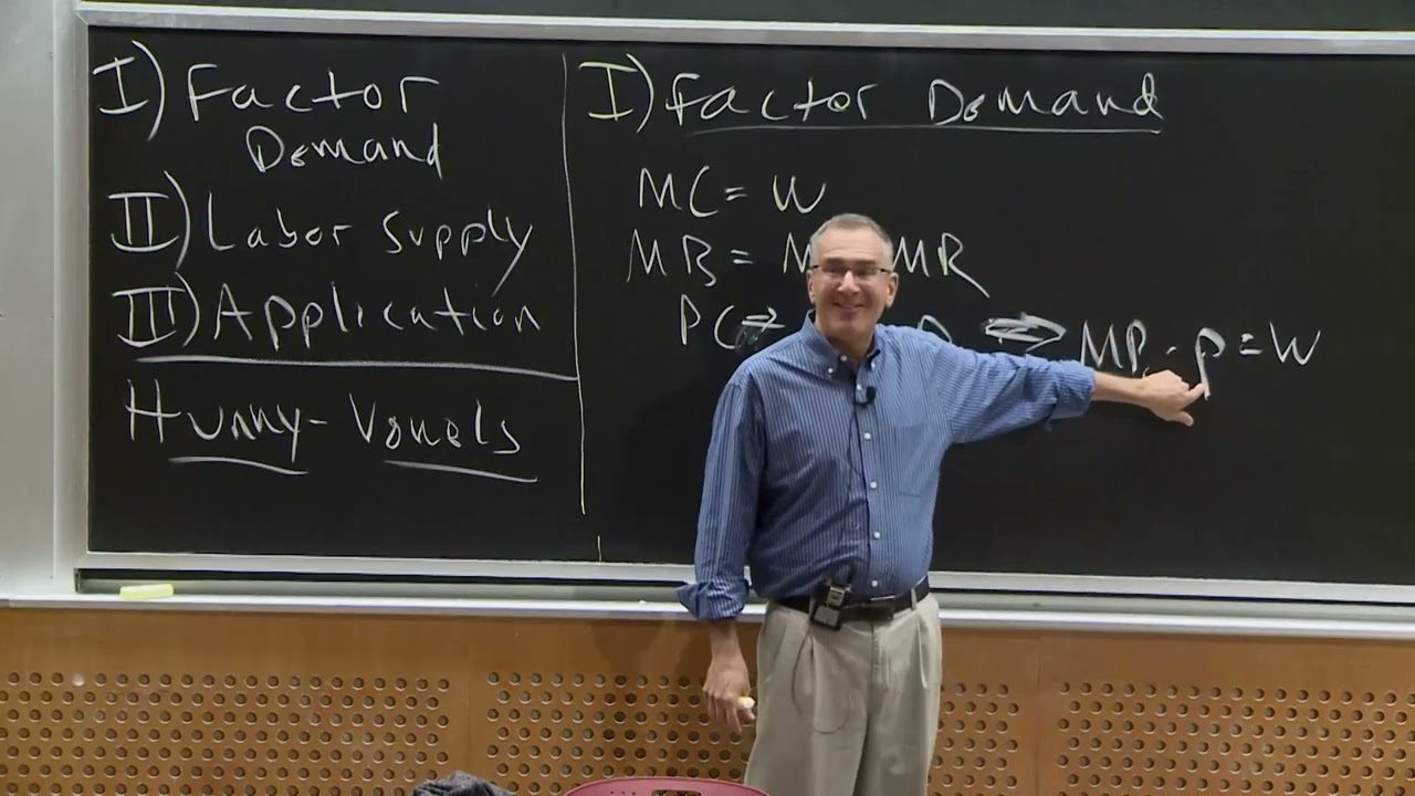 Lec 15: Input Markets I&mdash;Labor Market
