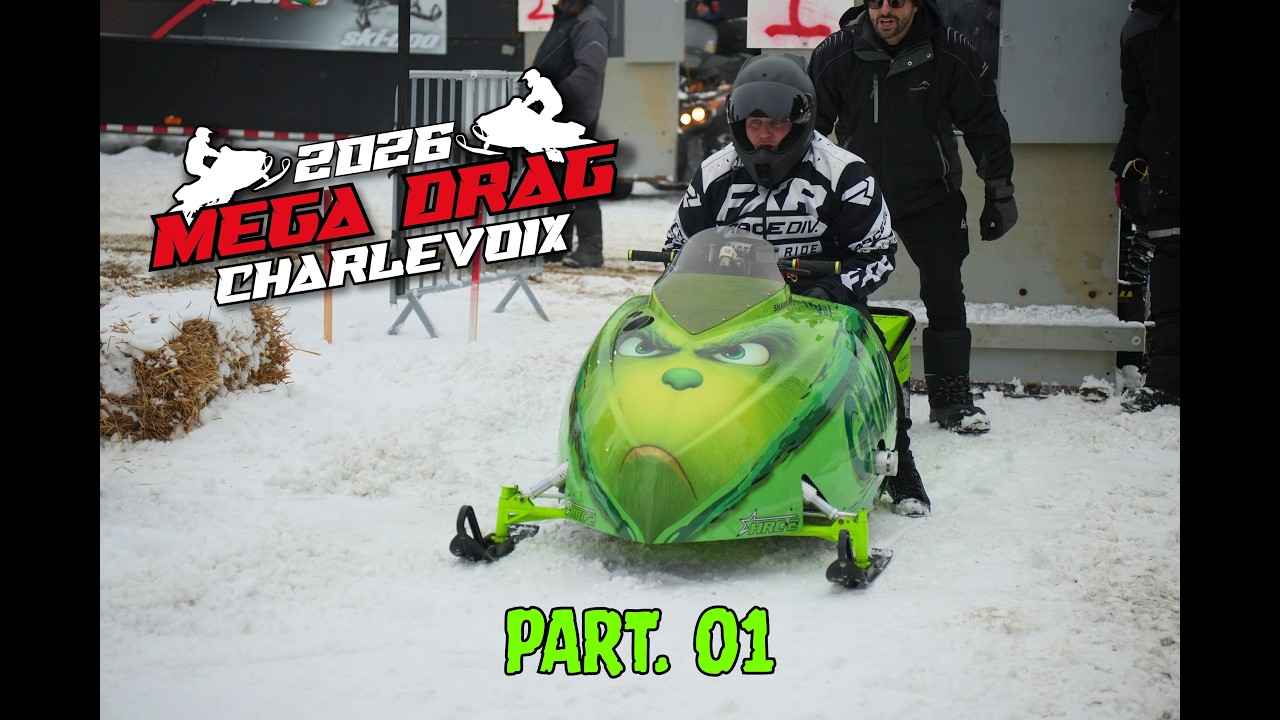 Mega Drag Charlevoix 2026 – Snowmobile Drag Racing au Québec | Part 1