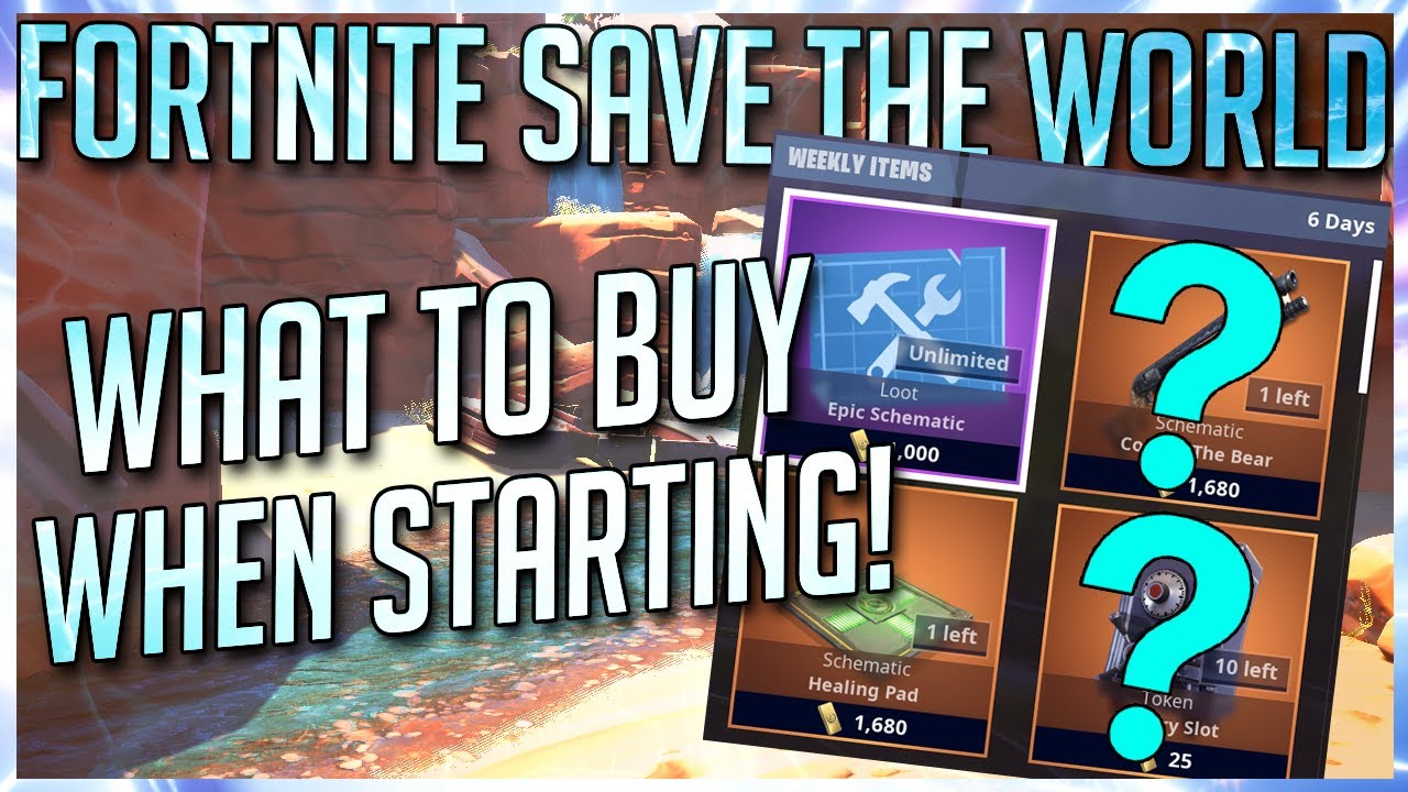 FORTNITE STW: ITEM SHOP BEGINNERS GUIDE | WHAT TO BUY WHEN STARTING IN SAVE THE WORLD!