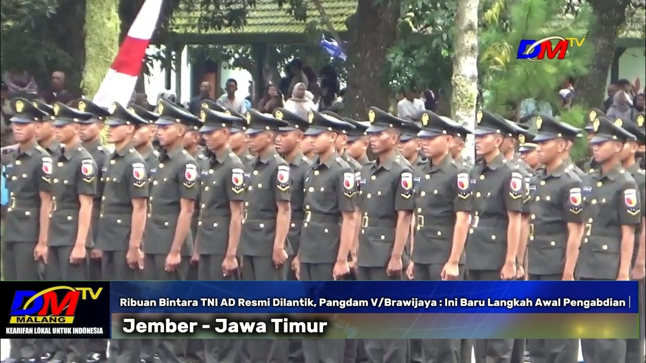 Ribuan Bintara TNI AD Resmi Dilantik, Pangdam V/Brawijaya : Ini Baru Langkah Awal Pengabdian 