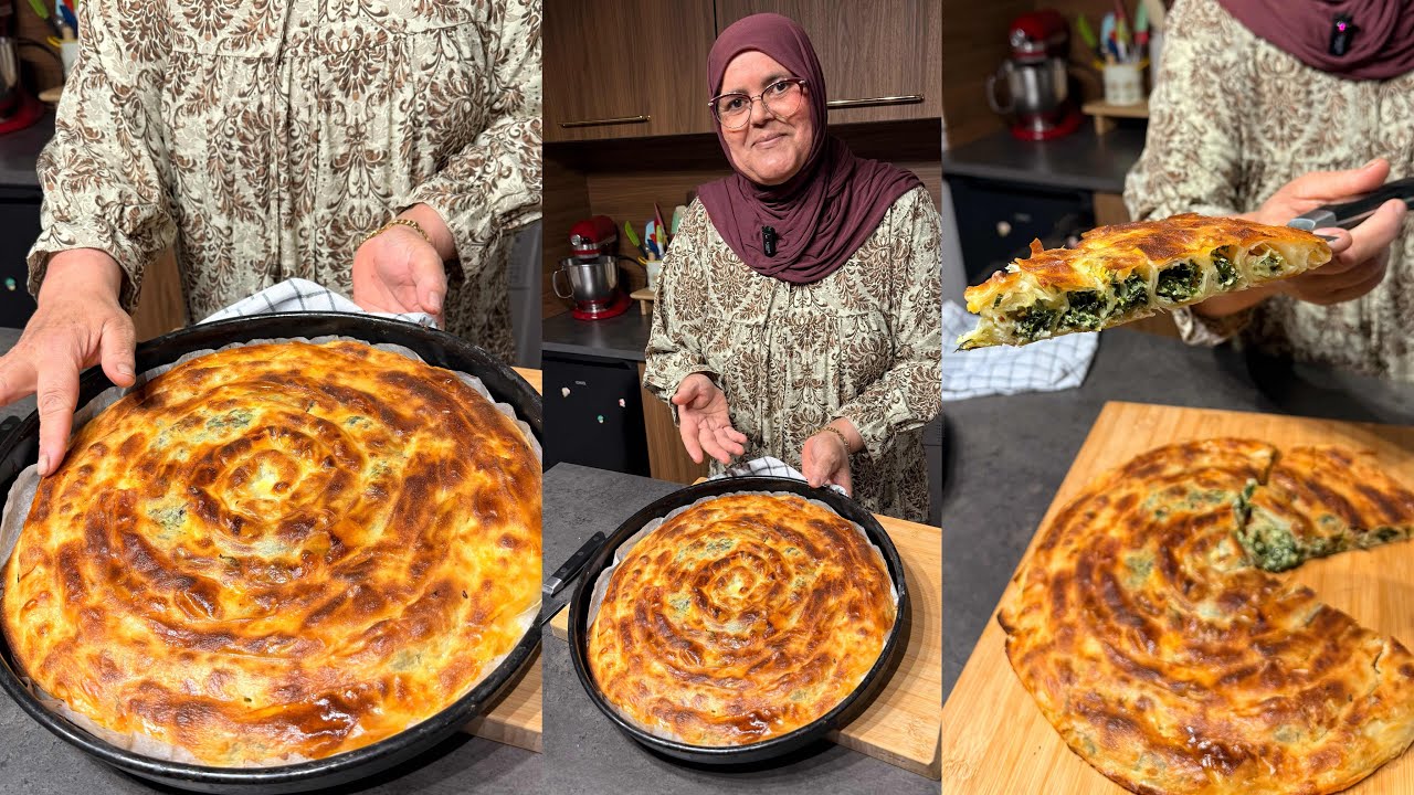محنشة بالسبانخ والجبن غتهنيك فرمضان كتعجب الصغير والكبير