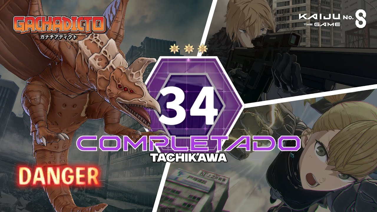 [TACHIKAWA] ¡Desafío 34 de Fierce Battle completado con 3 estrellas! 🔥| Kaiju Nº8 The Game