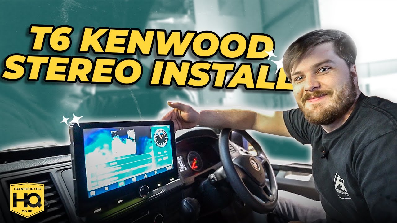 VW Transporter T6 Kenwood Floating Head Unit Stereo Install - DMX9720XDS