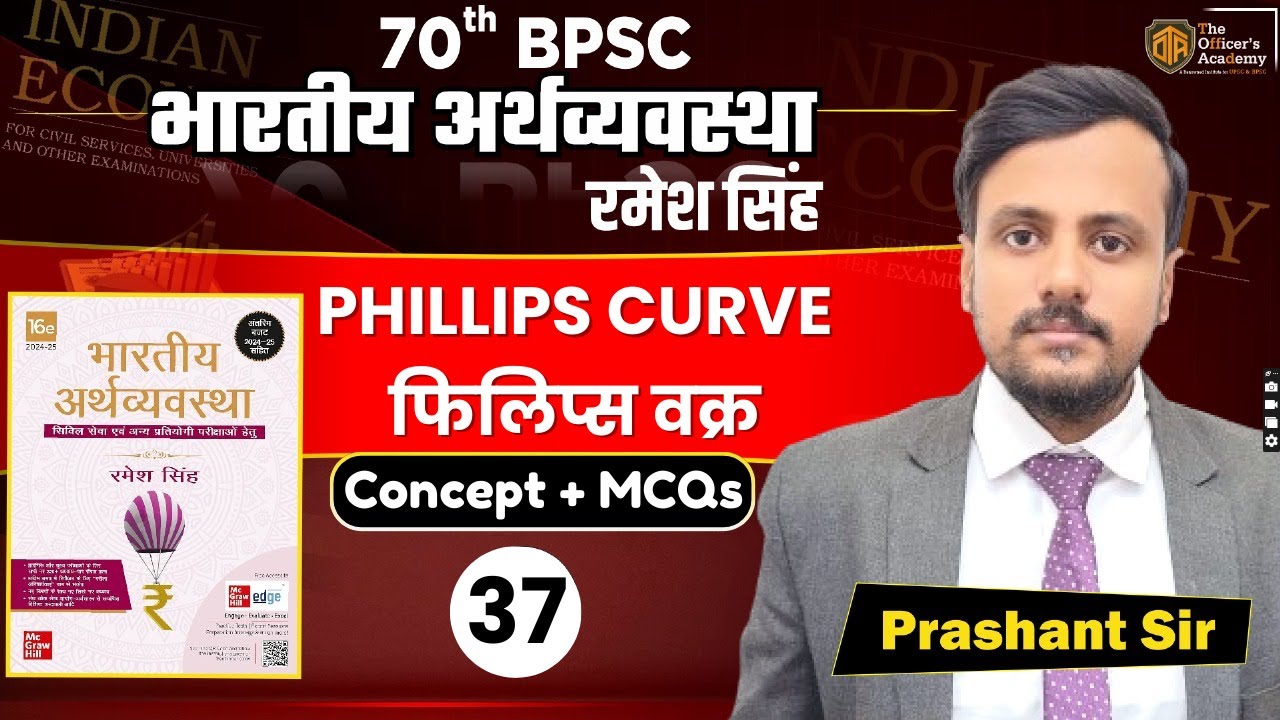 70th BPSC 2024 | PHILLIPS CURVE Explained | फिलिप्स वक्र | BPSC 70th Economics Class by Prashant Sir