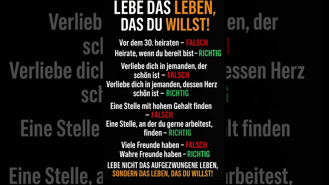 Lebe das Leben, das du Willst! #leben #motivation #lebensweisheiten #mindset #zitate #inspiration